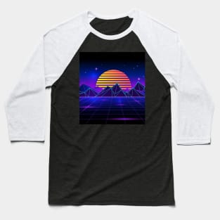 Dazzling Sunset Synthwave Baseball T-Shirt